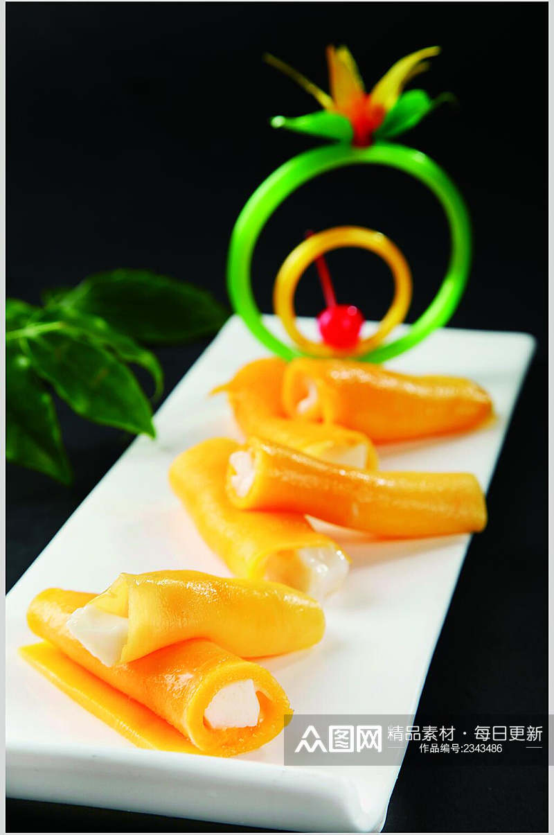 海南芒果酱雪鱼图片素材