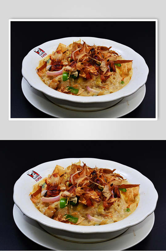 美味海鲜焗饭食品图片