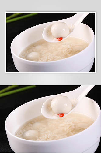 米酒汤圆食品摄影图片