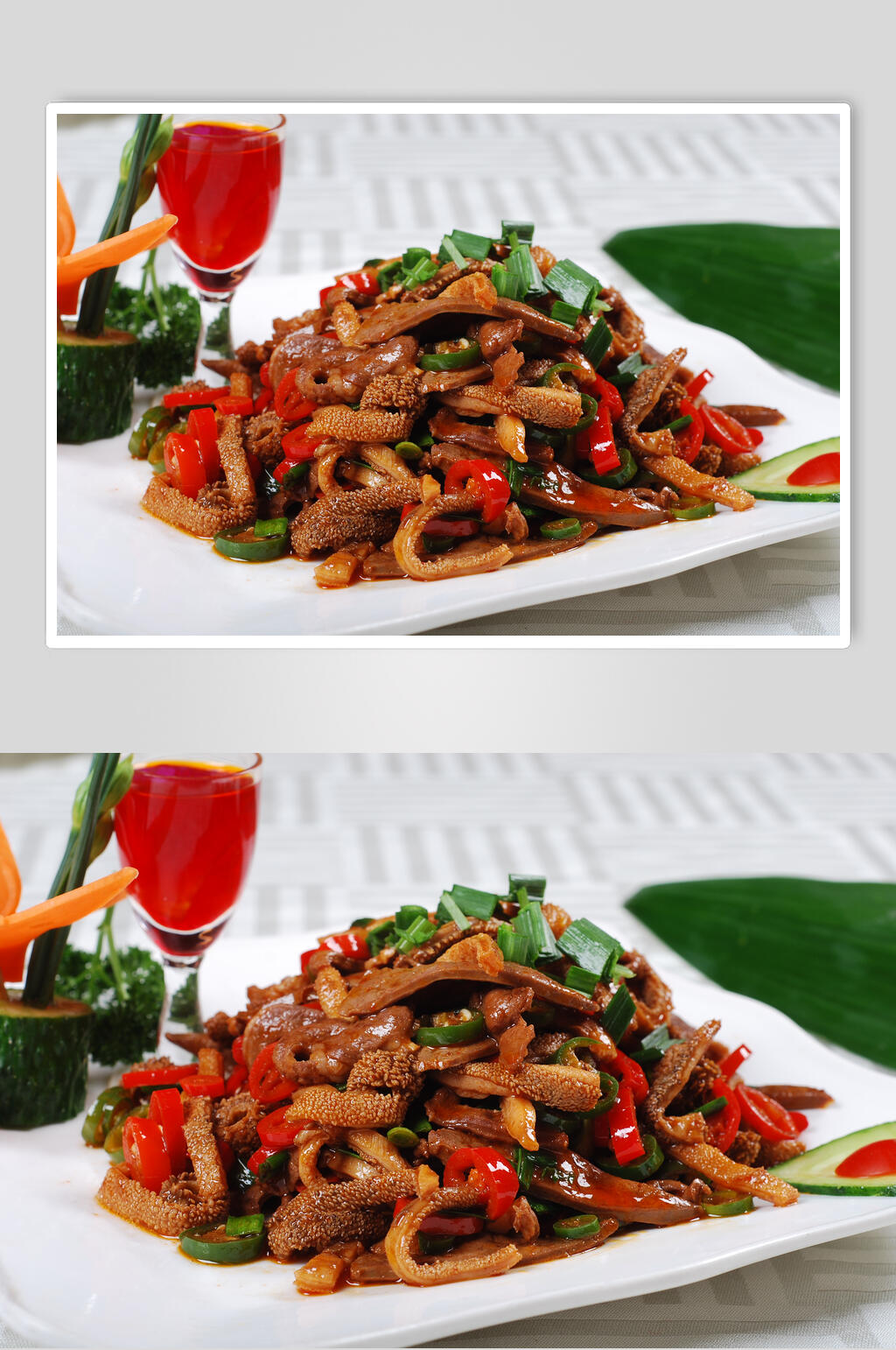 招牌新鲜小炒羊杂食品高清图片素材