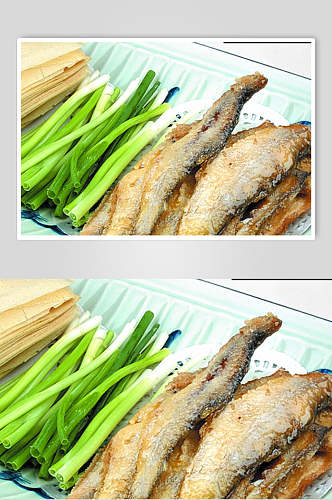 咸鱼卷煎饼食物图片