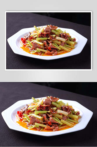 芹菜炒杂食物图片