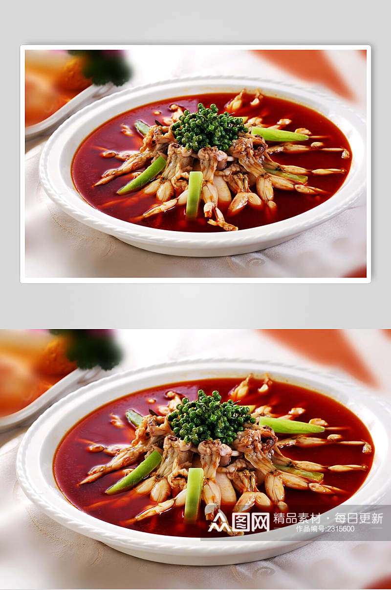红油鲜椒美蛙食物摄影图片素材