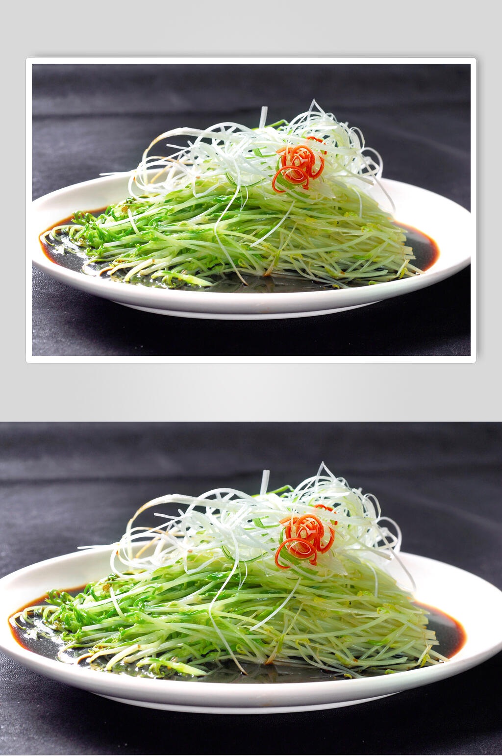 新鲜白灼龙须菜食品图片素材