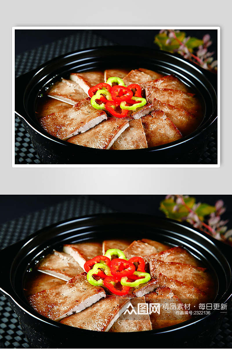 砂锅黑豆腐食物高清图片素材
