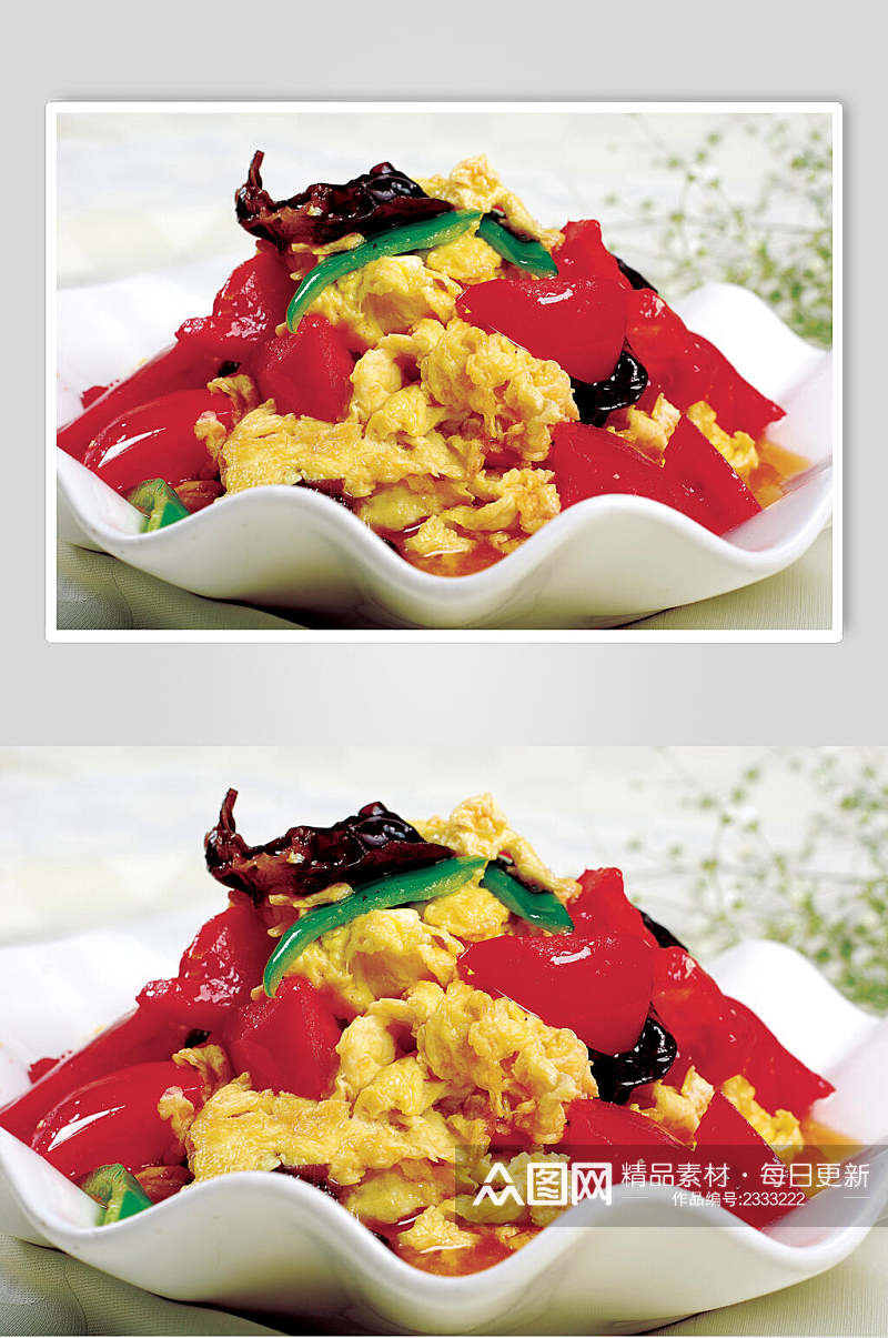 西红柿炒鸡蛋餐饮高清图片素材