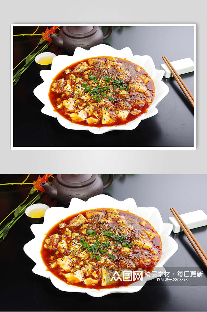 美食鲜香麻婆豆腐食物图片素材