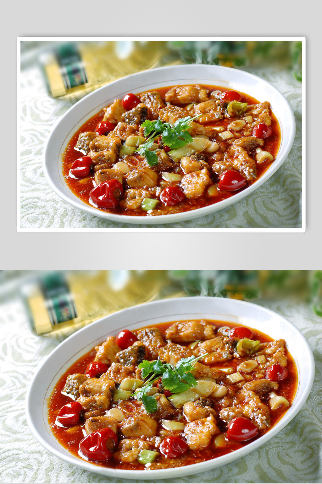 大蒜烧鲢鱼食品图片素材