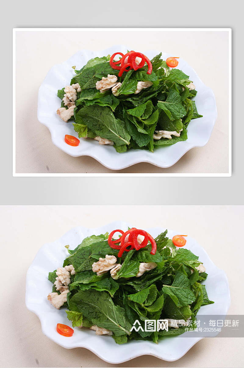 鲜香十香菜桃仁食品高清图片素材