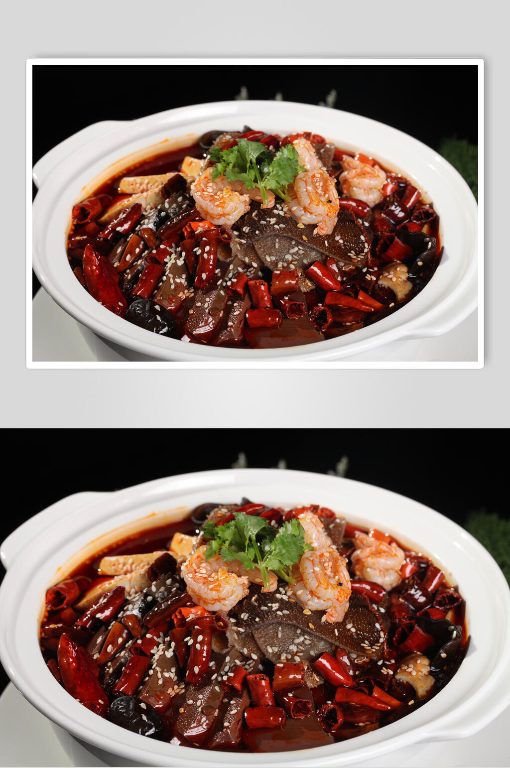 特色湘菜毛血旺食品高清图片素材