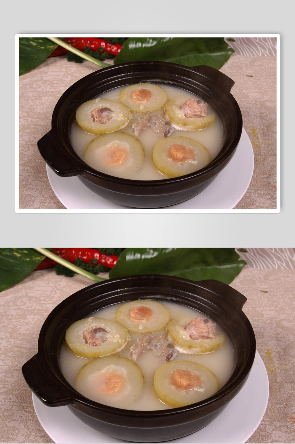 瑶柱排骨煲节瓜餐饮食品图片素材