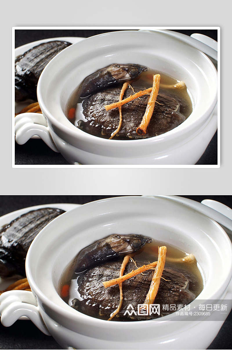 汤养身甲鱼汤摄影图片素材