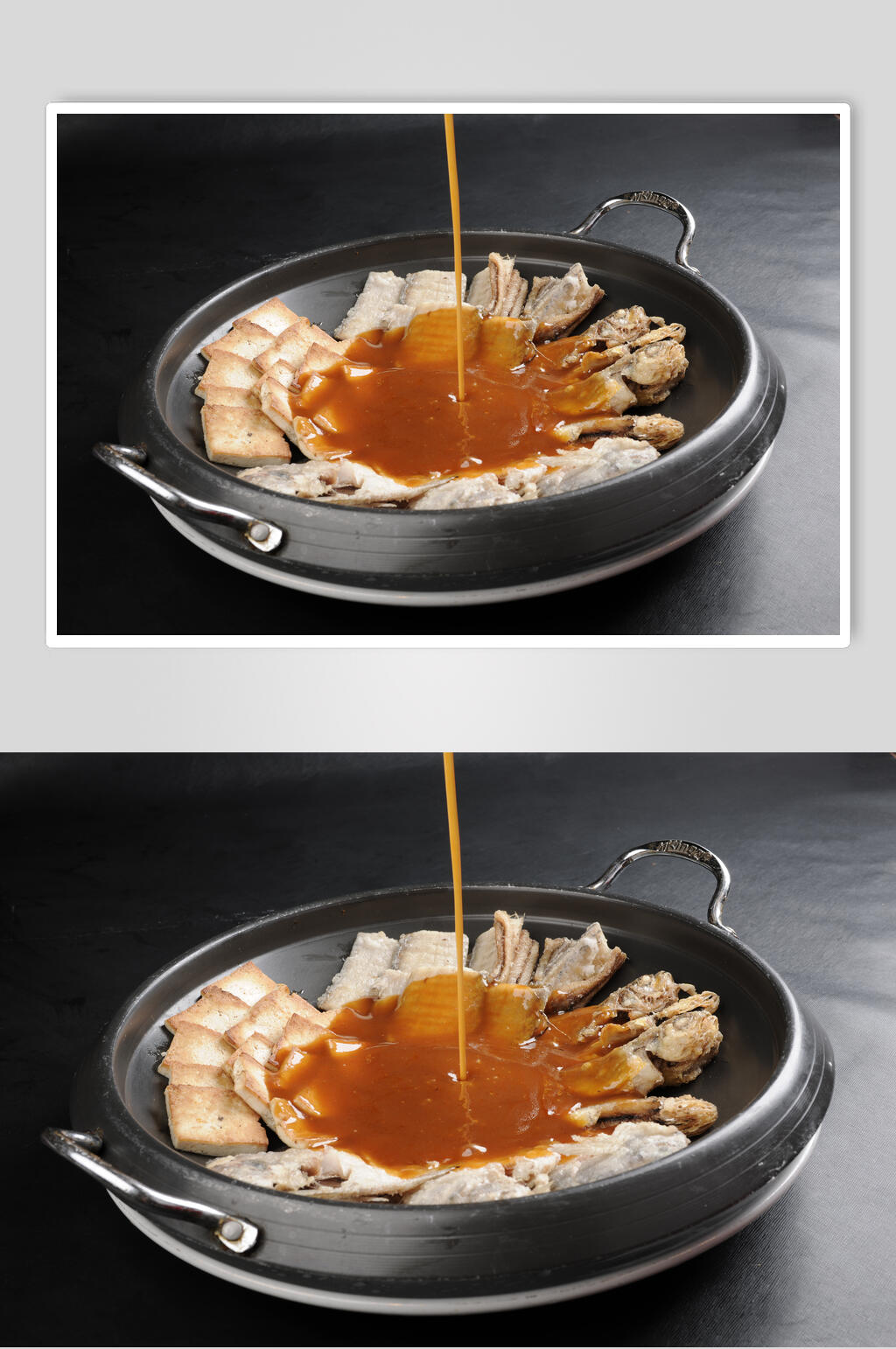 锅烧杂鱼豆腐高清图片素材
