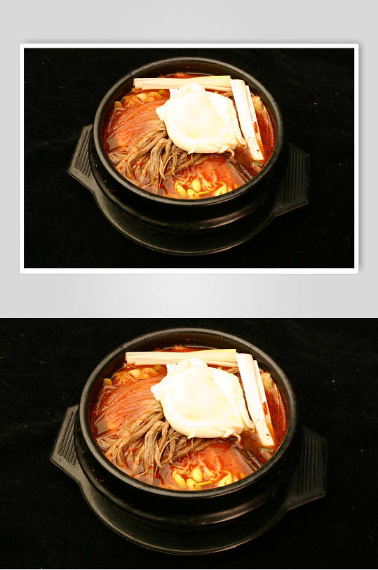 辣牛肉汤摄影图片