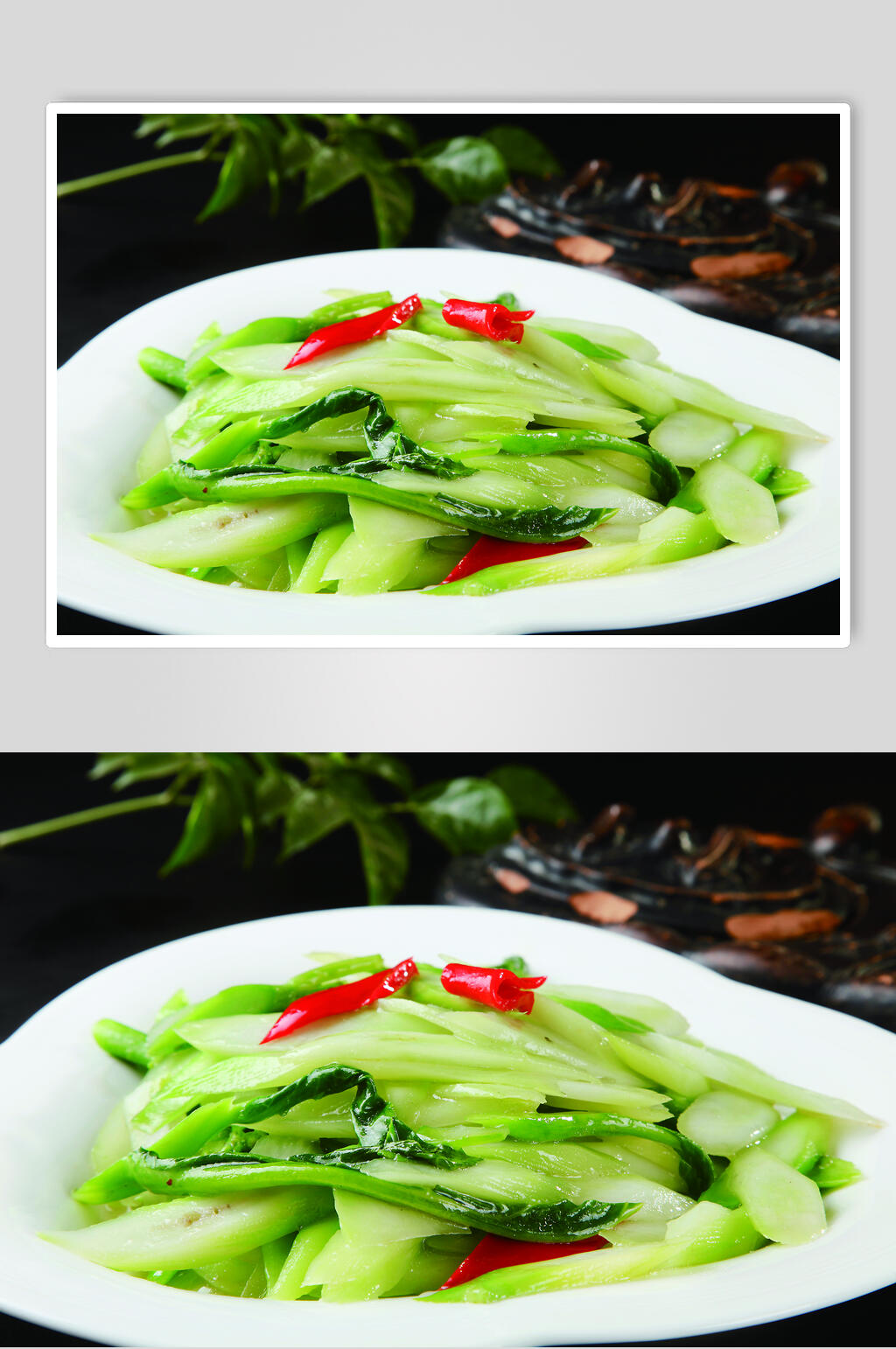 清炒芥兰食品图片素材