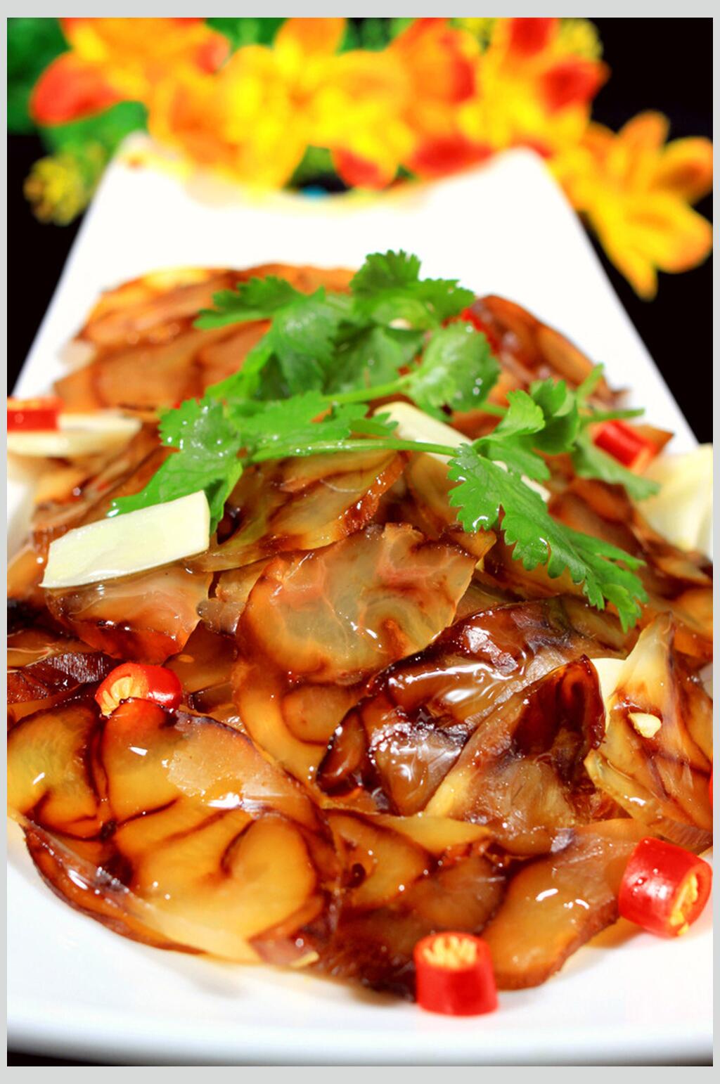蒜香牛筋食物高清图片素材