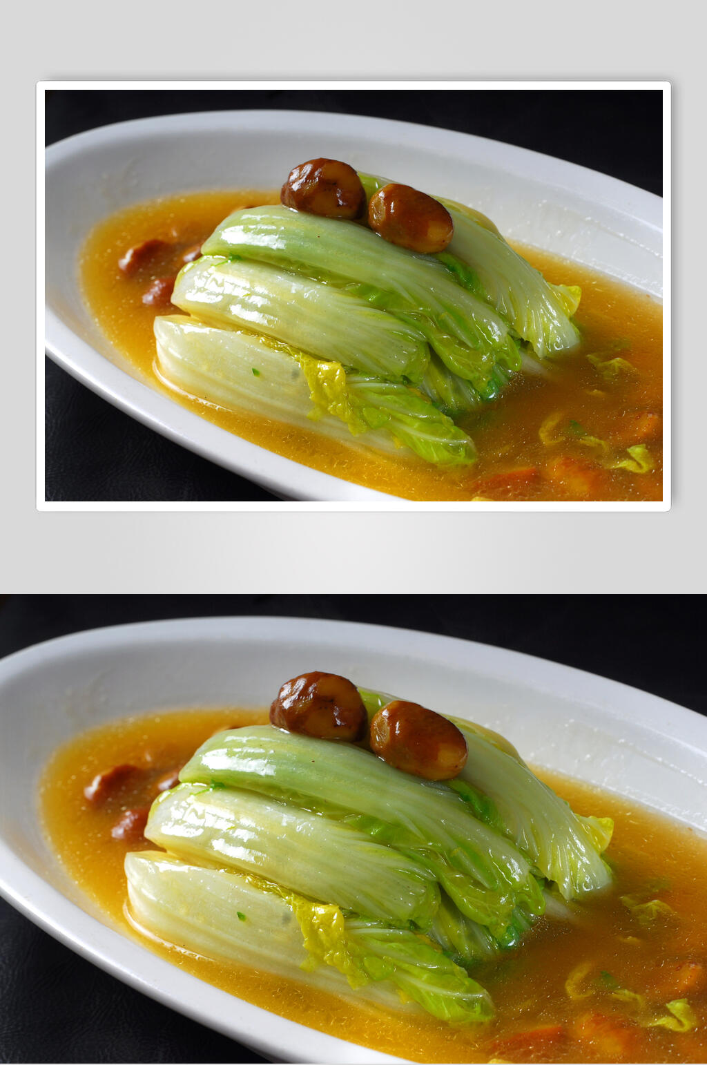 鲜香素菜板栗娃娃菜高清图片素材