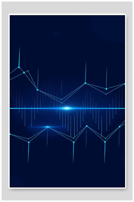 线条蓝色高端大气科幻科技机械背景