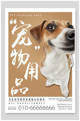 宠物店狗狗用品海报