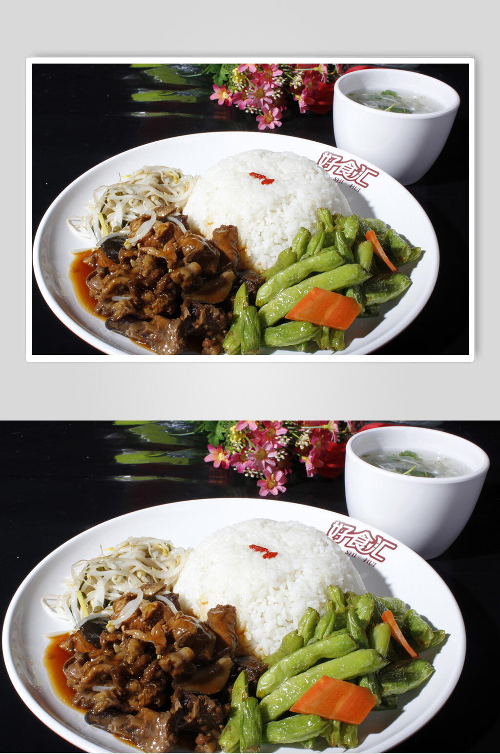 三拼盖饭食品图片素材