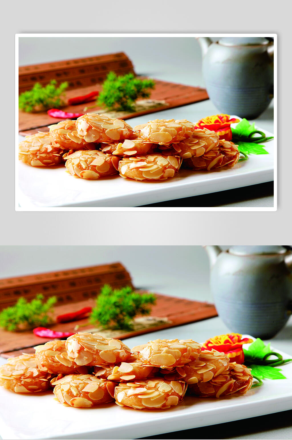 杏仁山饼食品高清图片素材