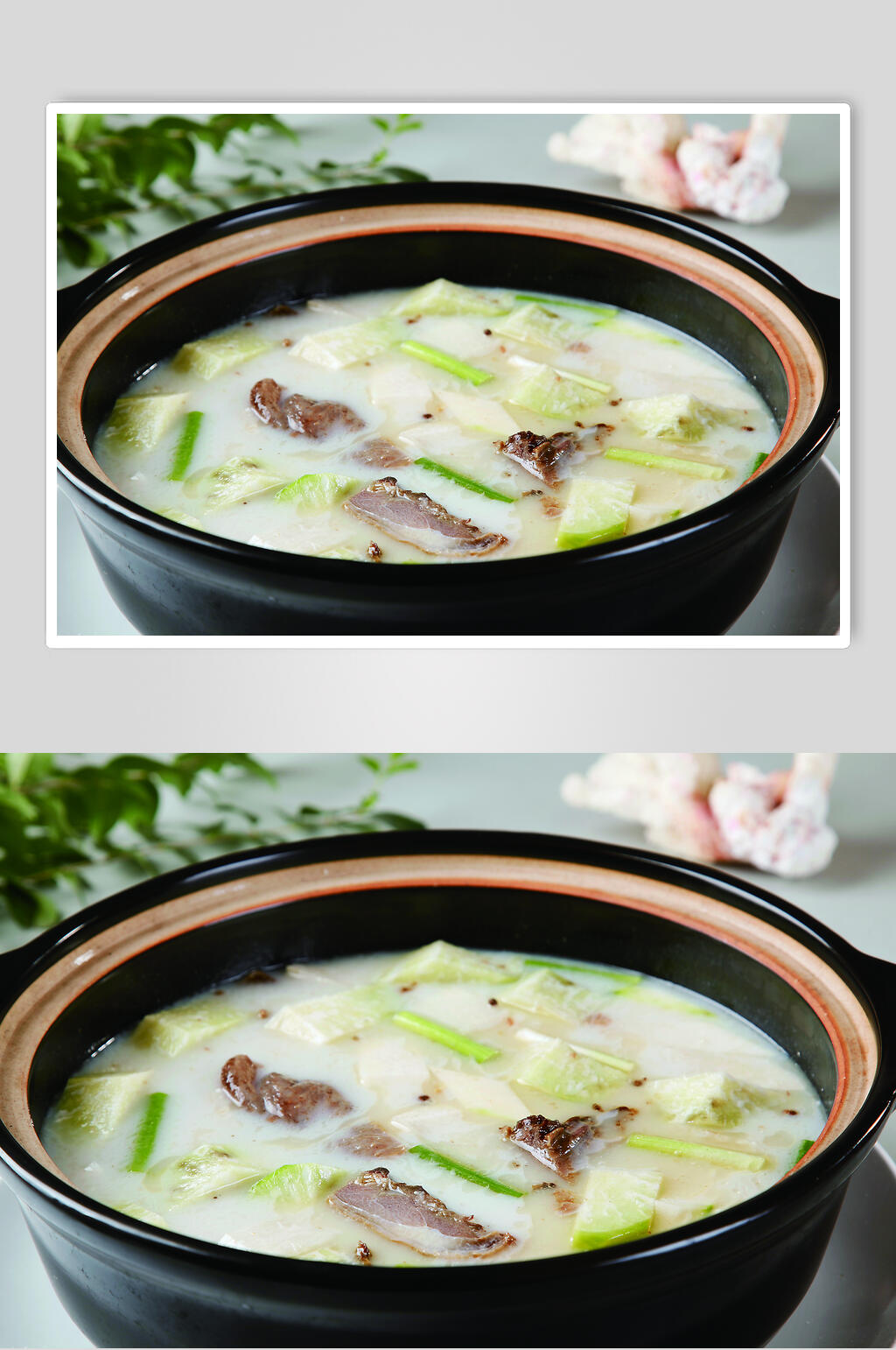土萝卜炖腊鸭食物高清图片素材