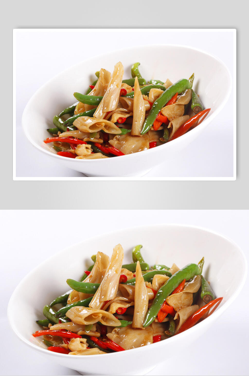 杭椒鹅肠食物图片素材