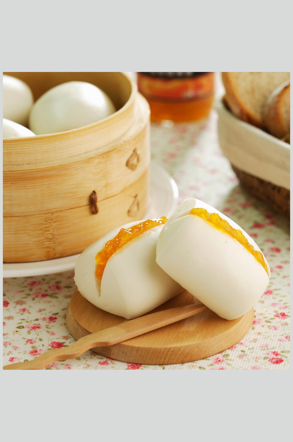 招牌美味馒头食品高清图片素材
