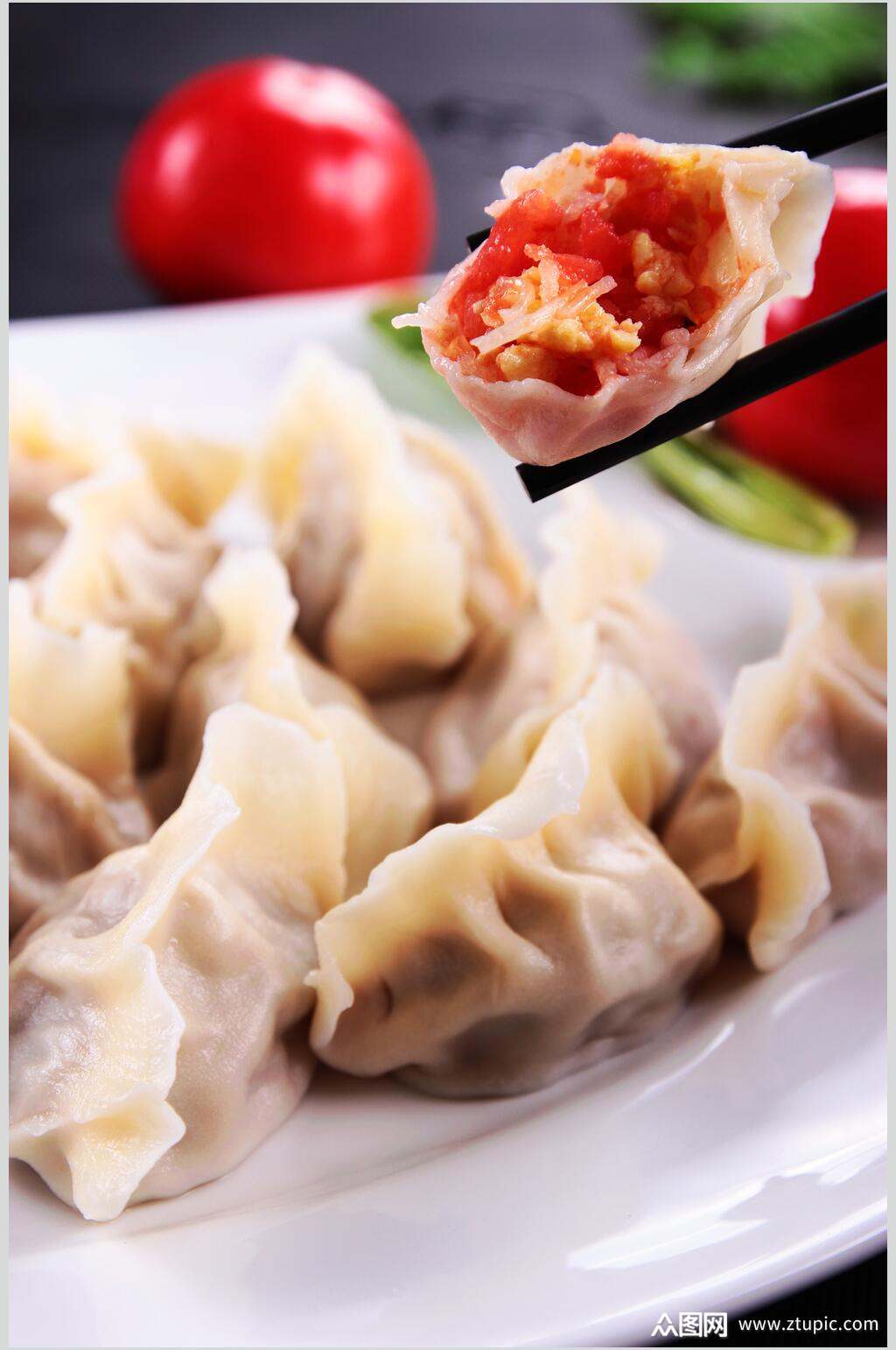 新鲜美味饺子食物摄影图片模板下载-编号2350207-众图网