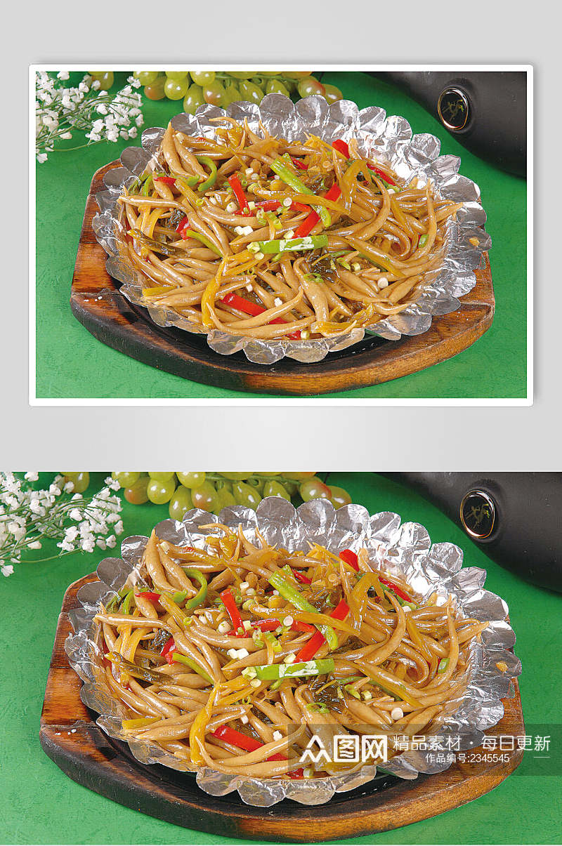铁板酸菜莜面鱼食品摄影图片素材