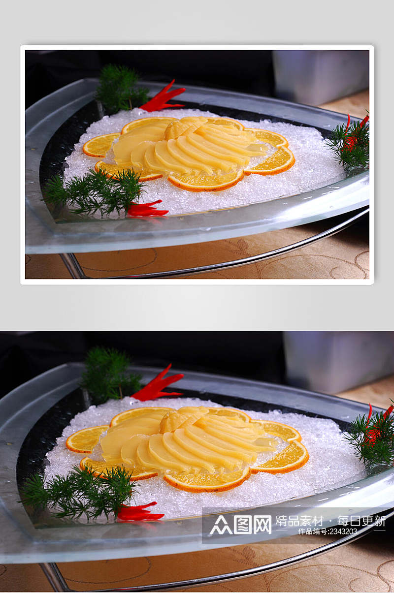 冰镇素鲍鱼食物图片素材
