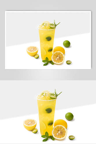清新柠檬水水果茶奶茶摄影图