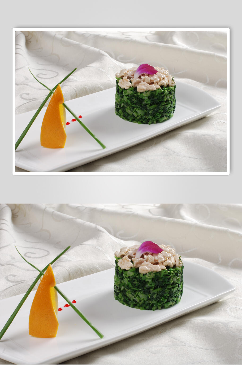 桃仁菜心食品高清图片素材