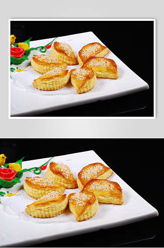 创意榴莲酥食品摄影图片