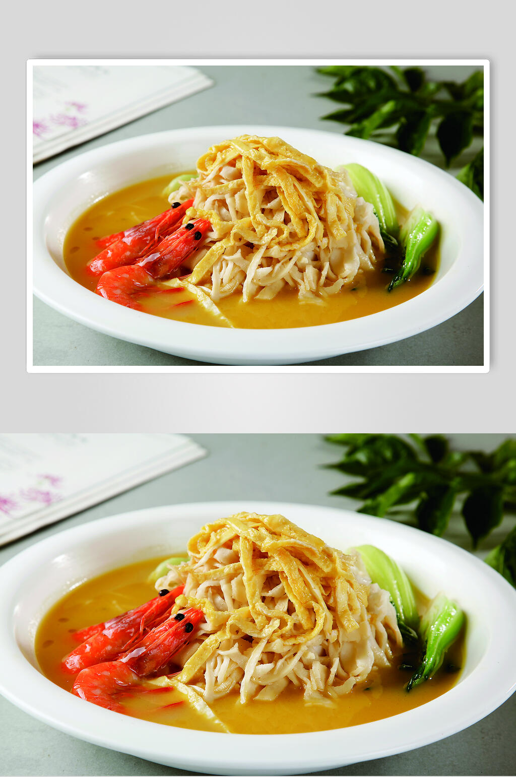 浓汤鸡汁脆笋食物图片素材