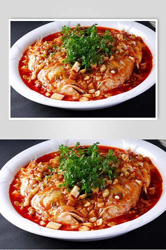香菜大鱼头食品高清图片