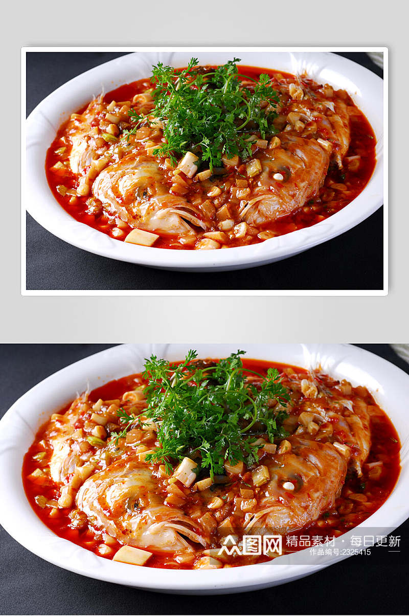 香菜大鱼头食品高清图片素材