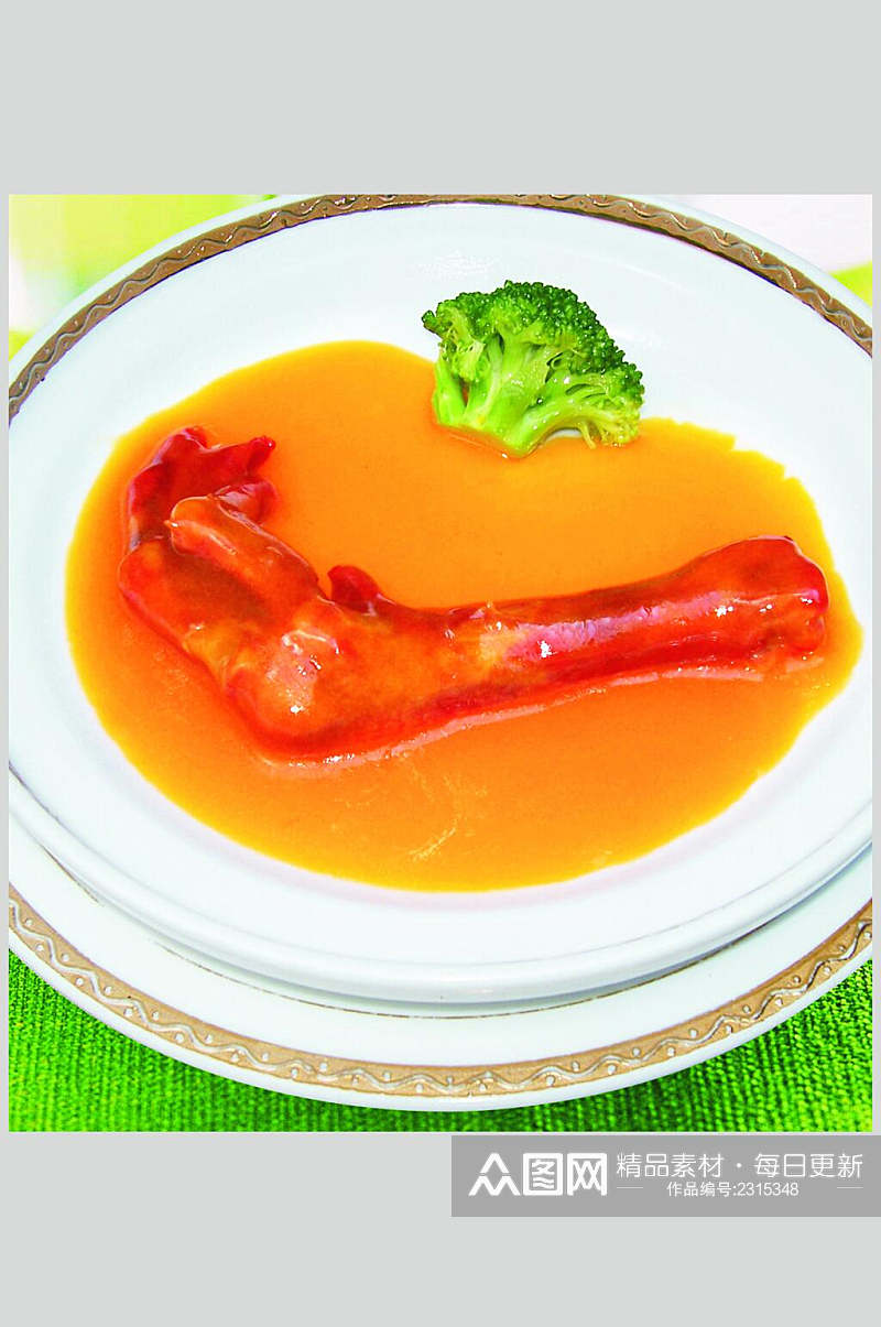 新鲜鲍汁鹅掌食物图片素材