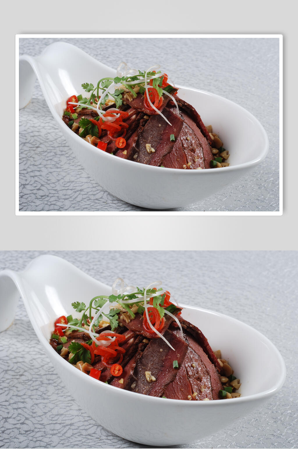 面皮捞牛肉食物摄影图片素材