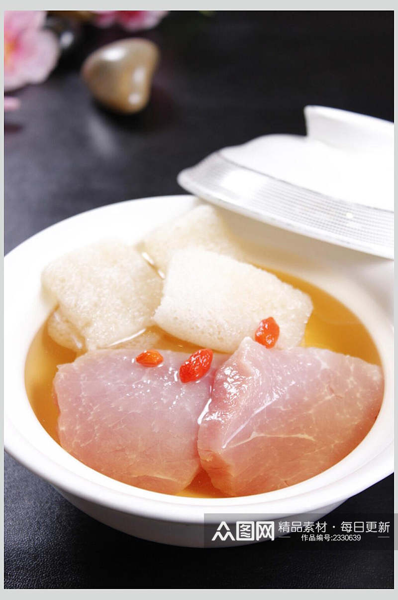 竹笙瘦肉汤食品图片素材