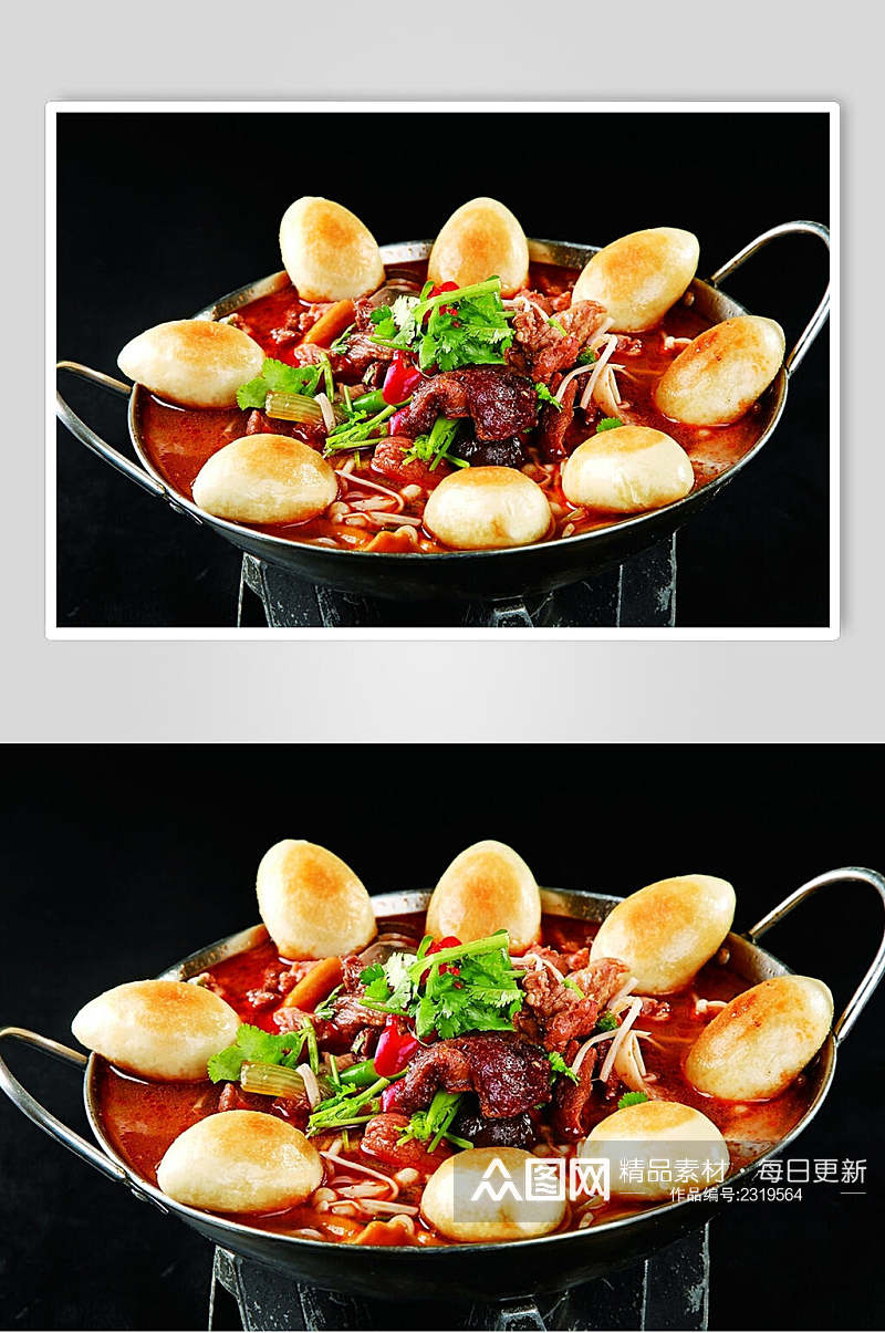 鲜香地锅羊肉食品摄影图片素材