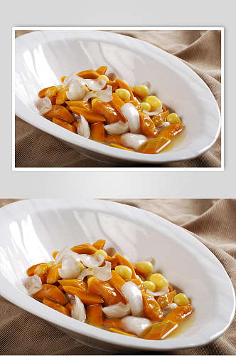 金瓜百合烩银杏食品图片