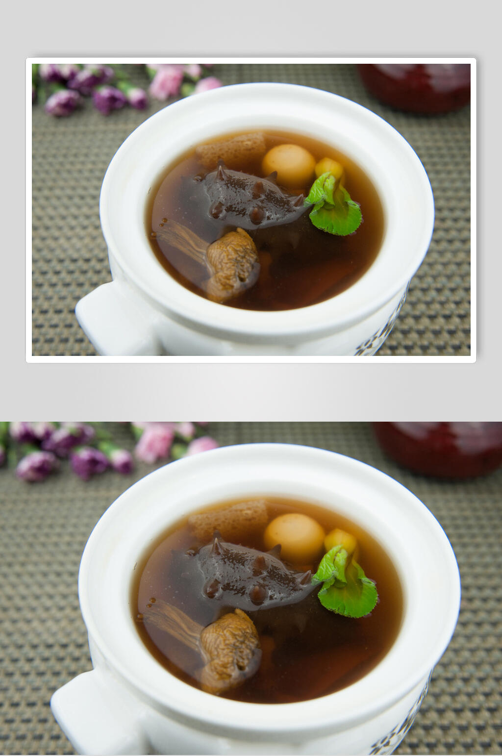 清汤松茸参食物图片素材