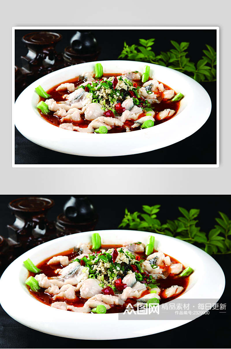 美味响油鱼鳝片餐饮食物图片素材