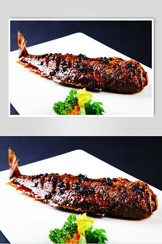 川香黄花鱼食品摄影图片