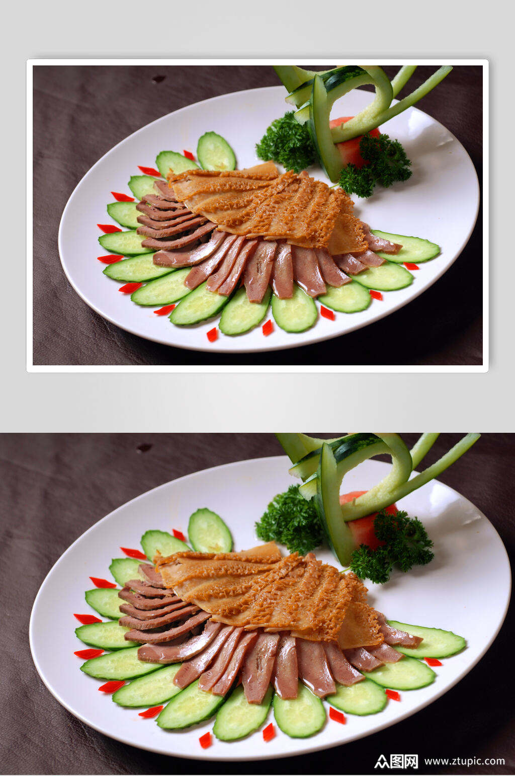 特色凉卤水拼盘食品摄影图片