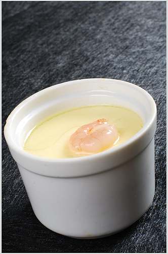 鲜虾炖鸡蛋餐饮摄影图片
