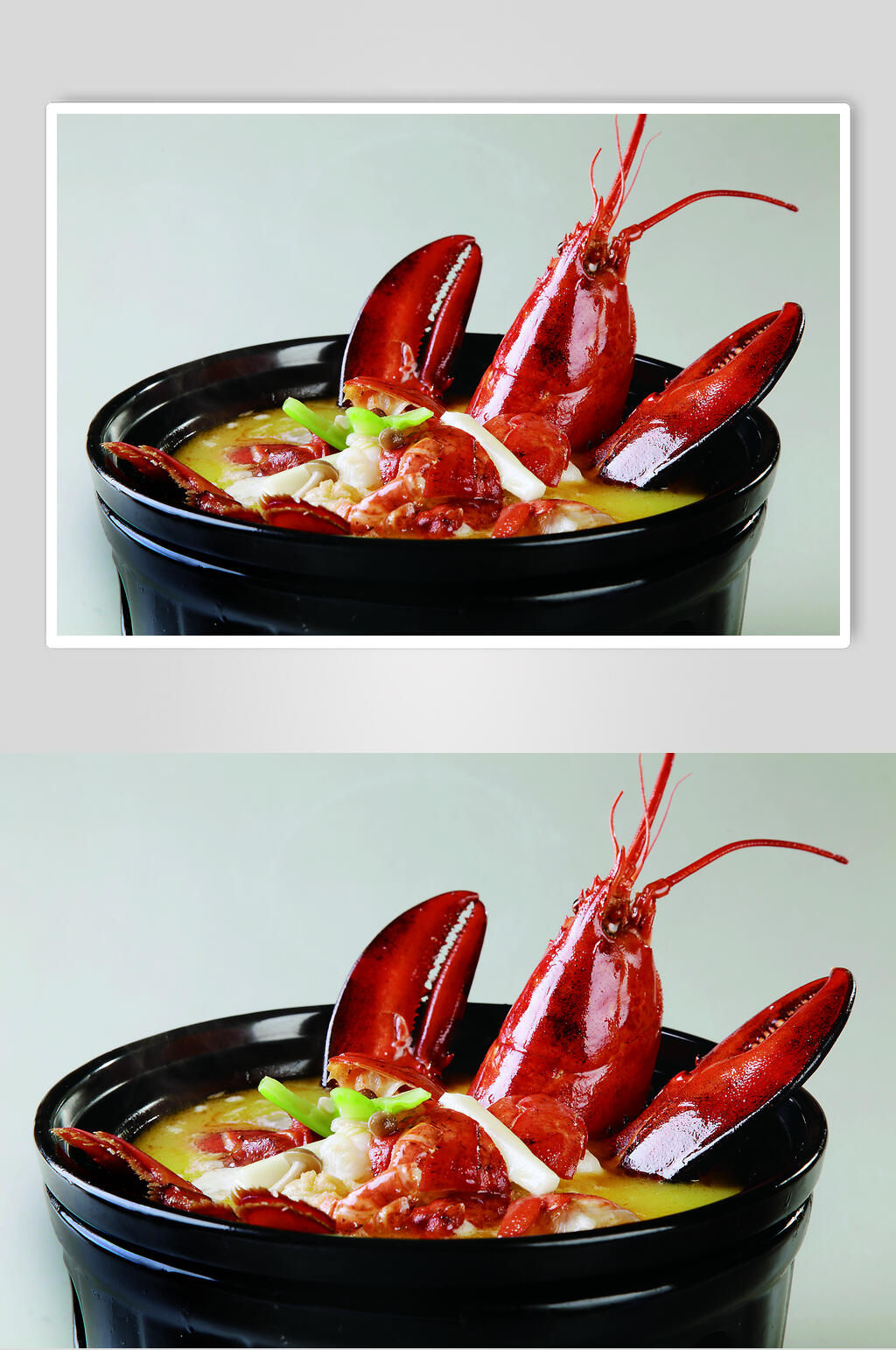 波士顿龙虾煮芥菜餐饮高清图片素材
