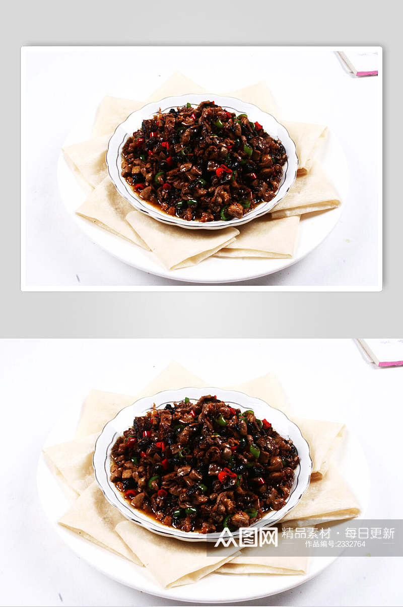 杭椒鲮鱼炒腰筋食品图片素材