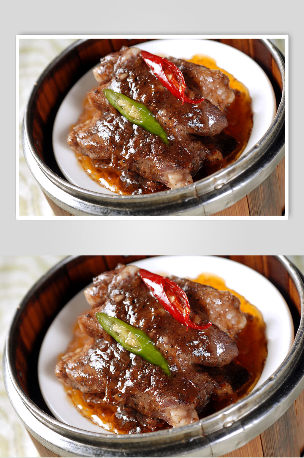 超点黑椒牛仔骨餐饮图片素材
